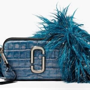 NEW | Marc Jacobs Light Blue Croc-Embossed Crossbody Bag with dust bag